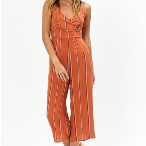 Orange midi jumpsuit